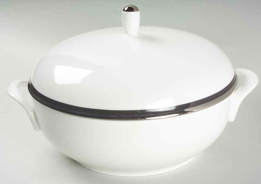 Noir Platinum Round Covered Vegetable by Mikasa-1