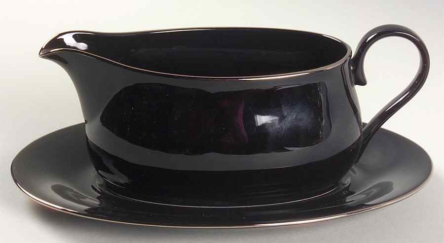Noir Platinum Gravy Boat & Underplate by Mikasa-1
