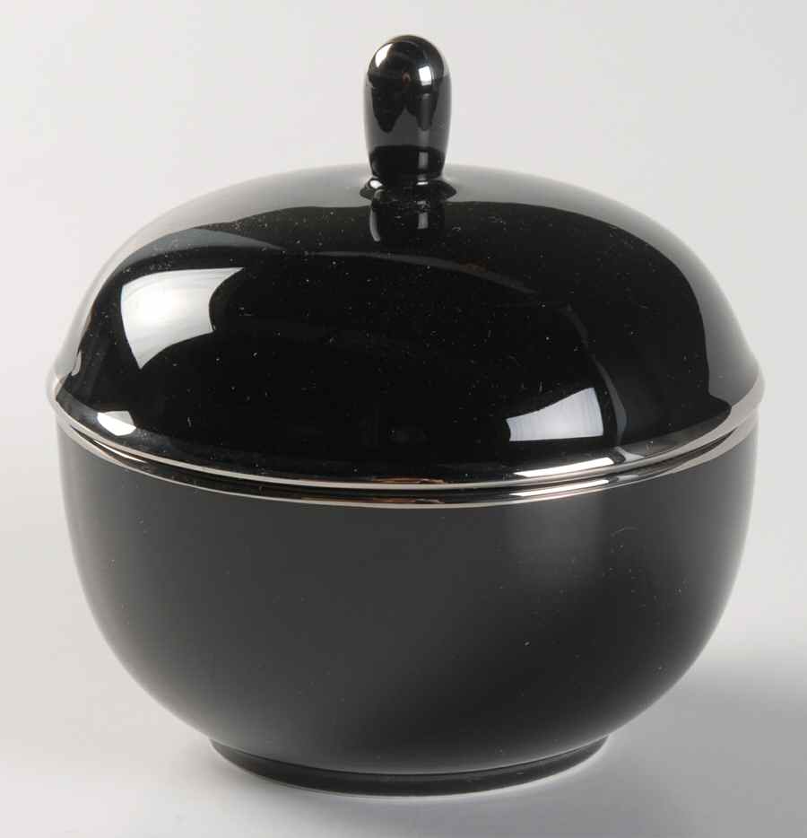 Noir Platinum Sugar Bowl & Lid by Mikasa-1