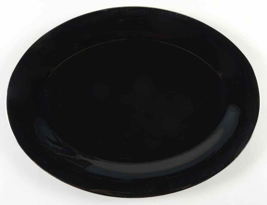 Noir Platinum 14" Oval Serving Platter by Mikasa-1