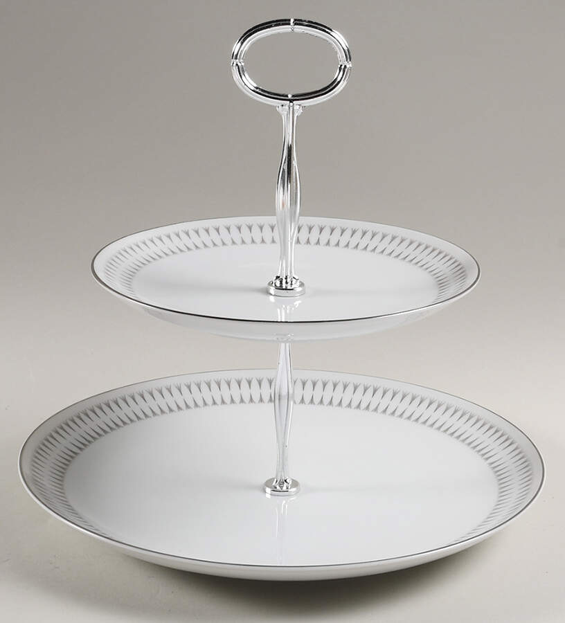 Nordica 6 5/8"-10"  2 Tiered Serving Tray (Dp, Sp) HC by Mikasa-1