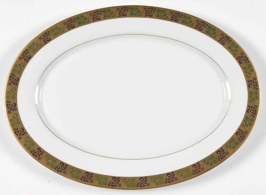 Normandy 14" Oval Serving Platter by Mikasa-1