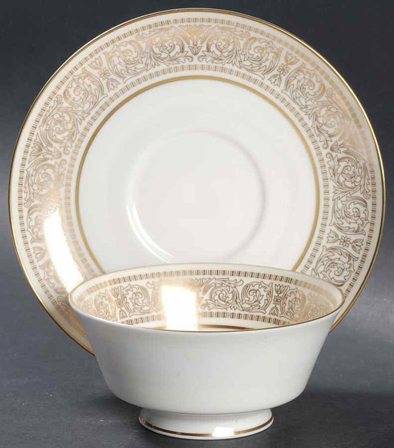 Oberlin Footed Cream Soup Bowl & Saucer Set by Mikasa-1