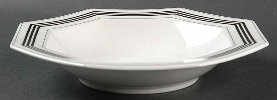 Octet Black Rim Soup Bowl by Mikasa-1
