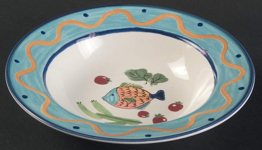 Ocean Collage Rim Fruit/Dessert (Sauce) Bowl by Mikasa-1