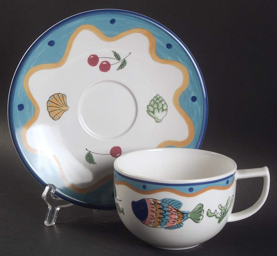 Ocean Collage Breakfast Cup & Saucer Set by Mikasa-1