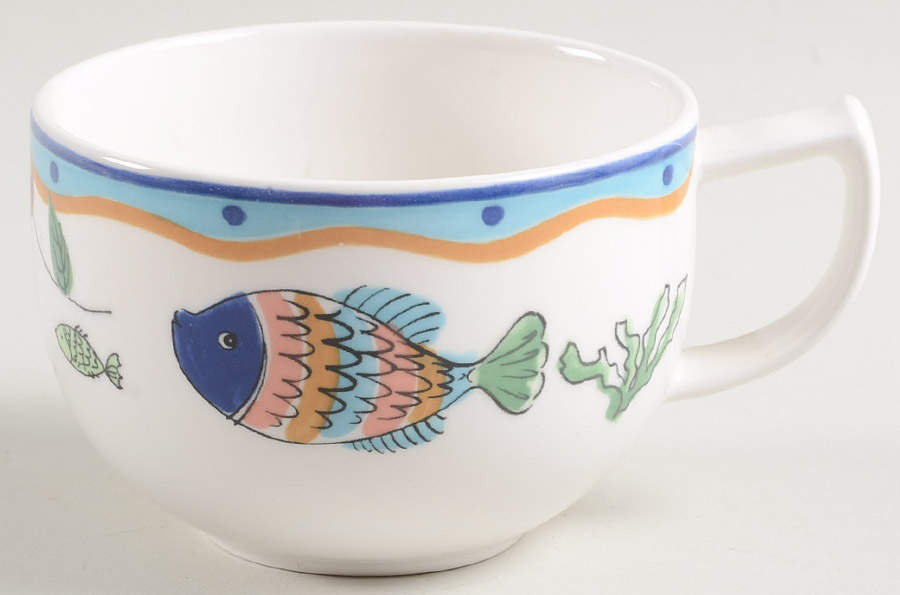 Ocean Collage Flat Cup by Mikasa-1