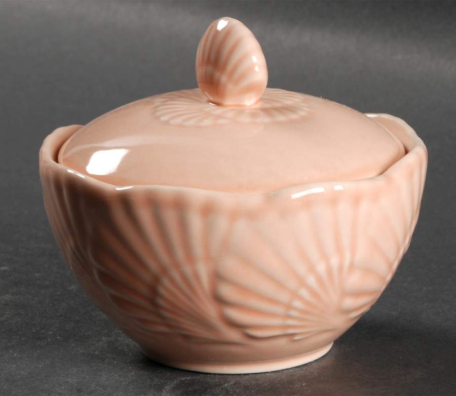 Ocean Jewel Pink Sugar Bowl & Lid by Mikasa-1