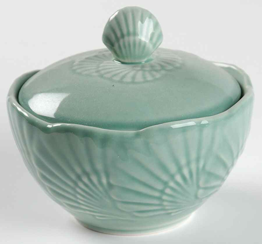 Ocean Jewel Turquoise Sugar Bowl & Lid by Mikasa-1