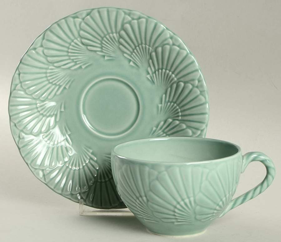 Ocean Jewel Turquoise Flat Cup & Saucer Set by Mikasa-1