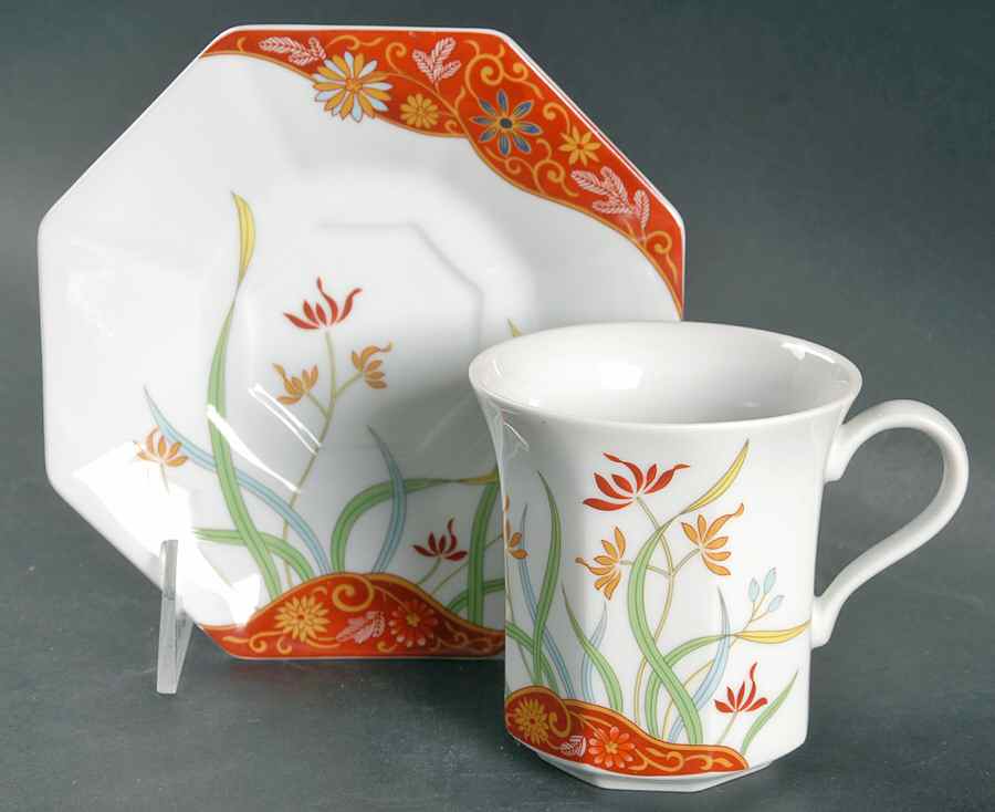 Odori Flat Cup & Saucer Set by Mikasa-1