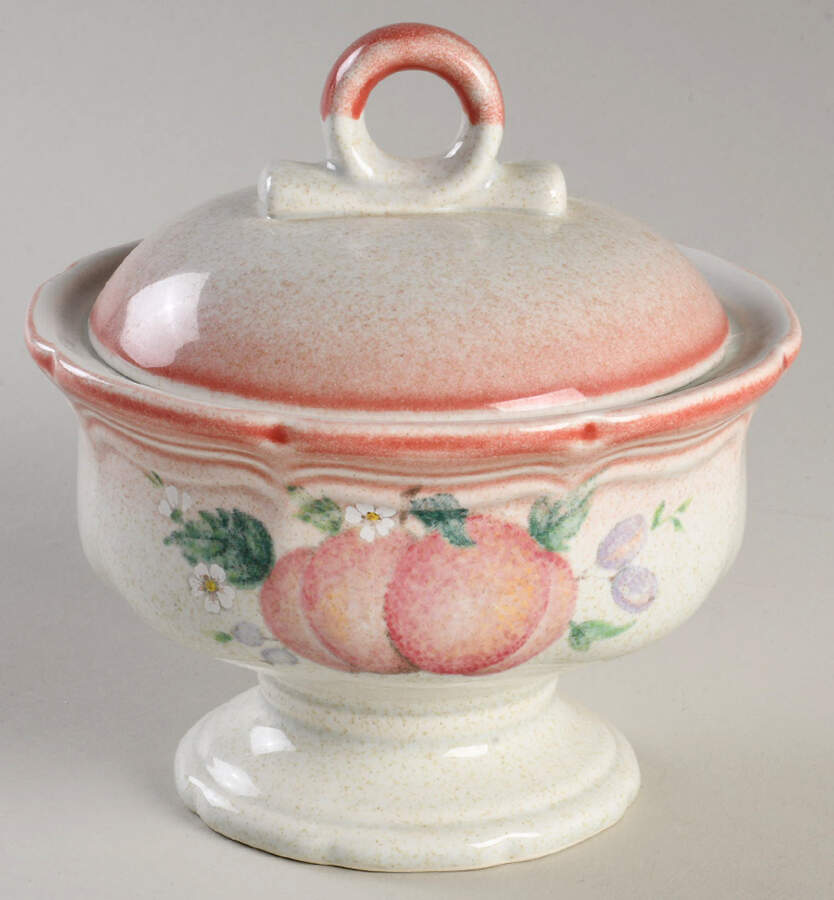 Old Orchard Sugar Bowl & Lid by Mikasa-1
