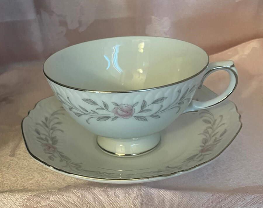 Old Orchid Footed Cup & Saucer Set by Mikasa-1