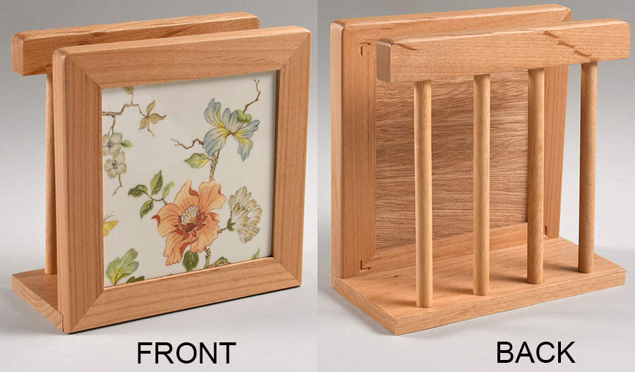 Olde Tapestry 6 1/8" Natural Wood Napkin Holder  HC by Mikasa-1