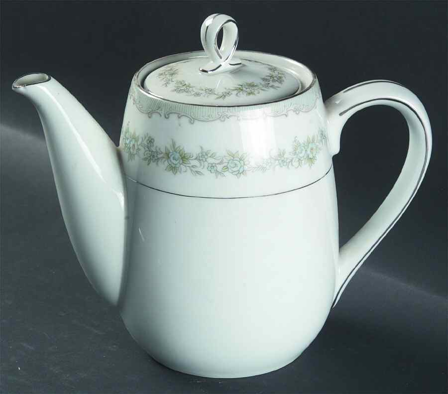 Olympia (Blue Floral Desgn) Teapot & Lid by Mikasa-1