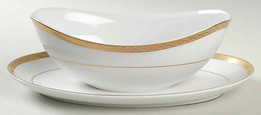 Olympus Gravy Boat with Attached Underplate by Mikasa-1
