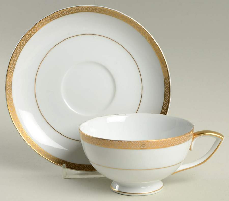Olympus Footed Cup & Saucer Set by Mikasa-1