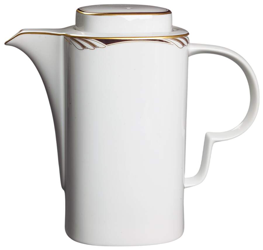 Omega White Black Coffee Pot & Lid by Mikasa-1
