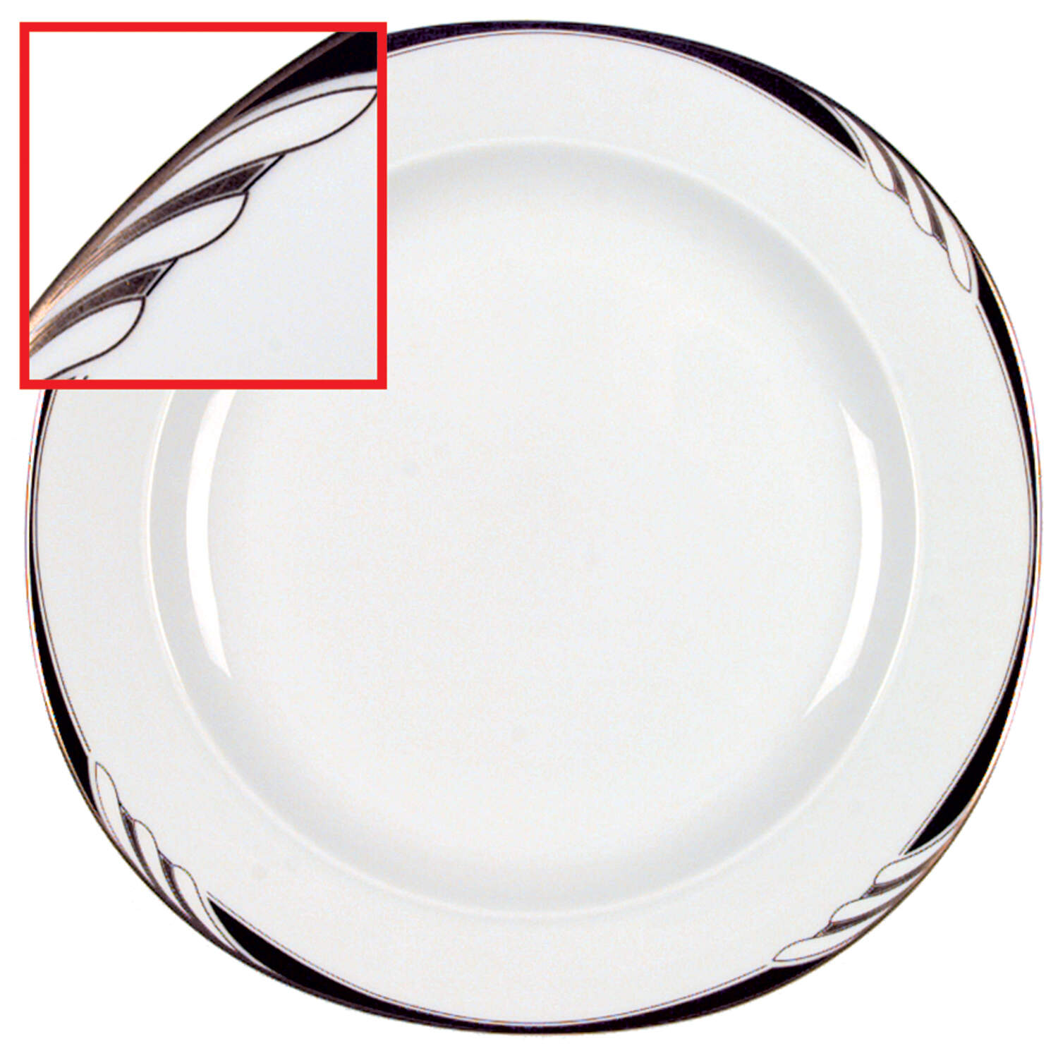 Omega White Black Dinner Plate by Mikasa-1
