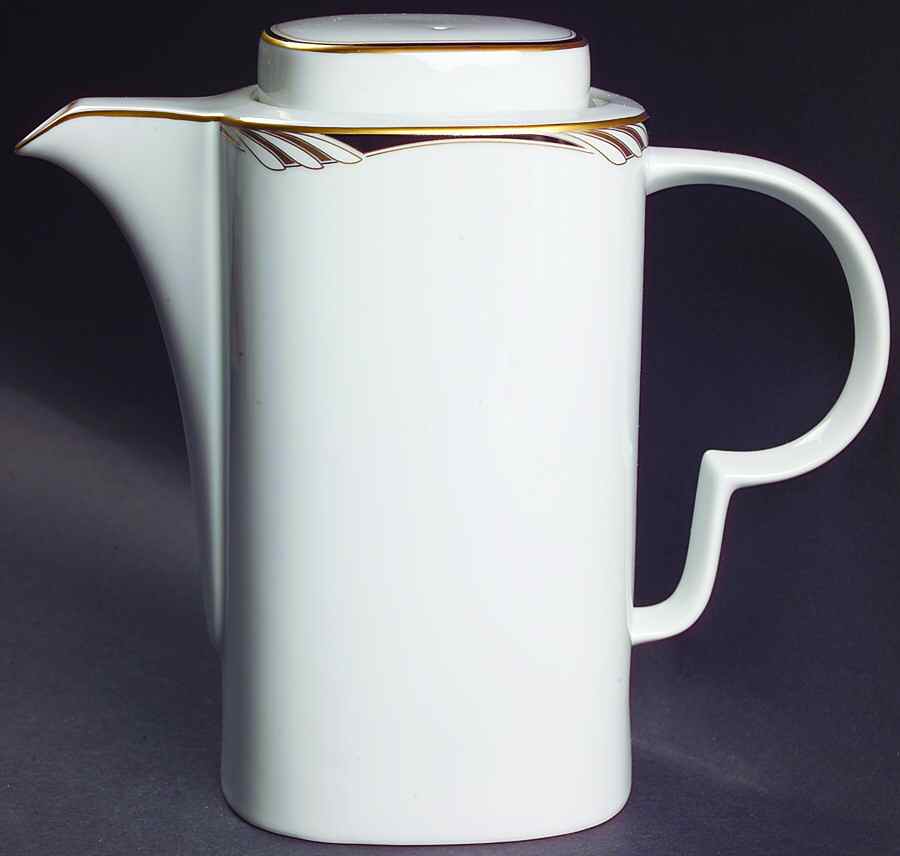 Omega White Black Coffee Pot & Lid by Mikasa-1