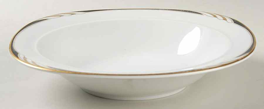 Omega White Black Rim Soup Bowl by Mikasa-1