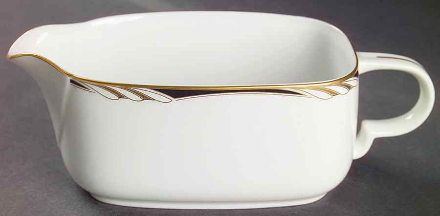 Omega White Black Gravy Boat by Mikasa-1