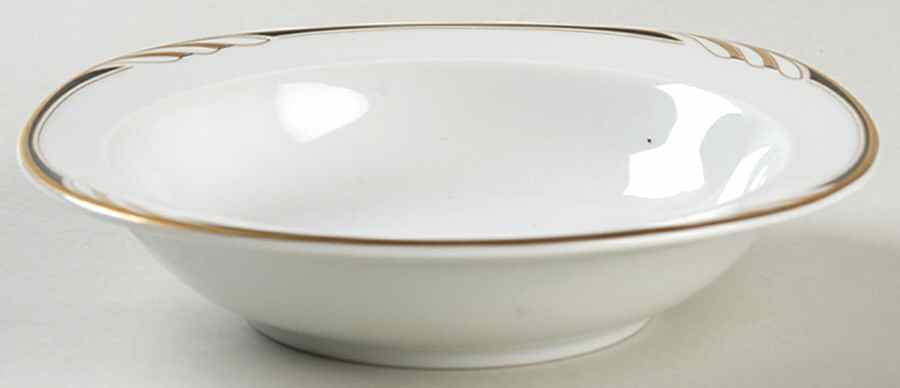 Omega White Black Rim Fruit/Dessert (Sauce) Bowl by Mikasa-1