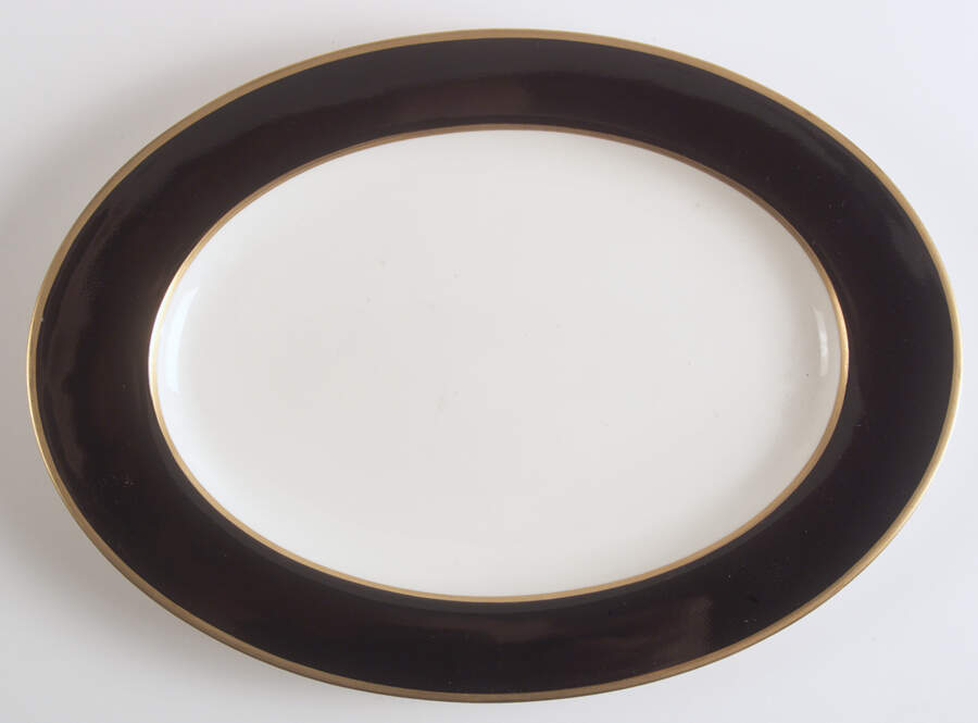Onyx 12" Oval Serving Platter by Mikasa-1