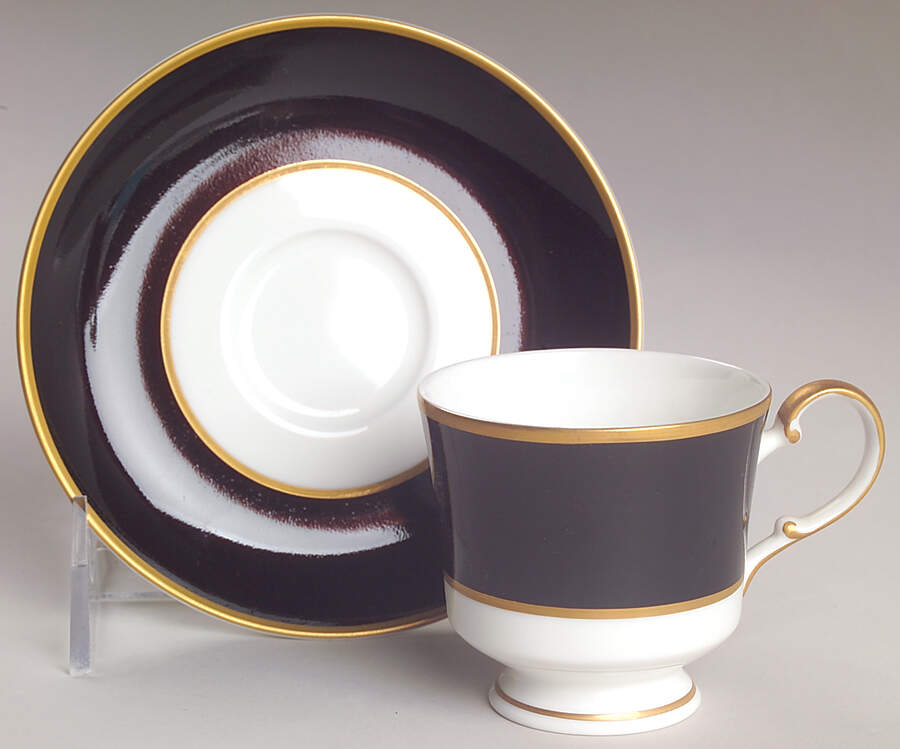 Onyx Footed Demitasse Cup & Saucer Set by Mikasa-1