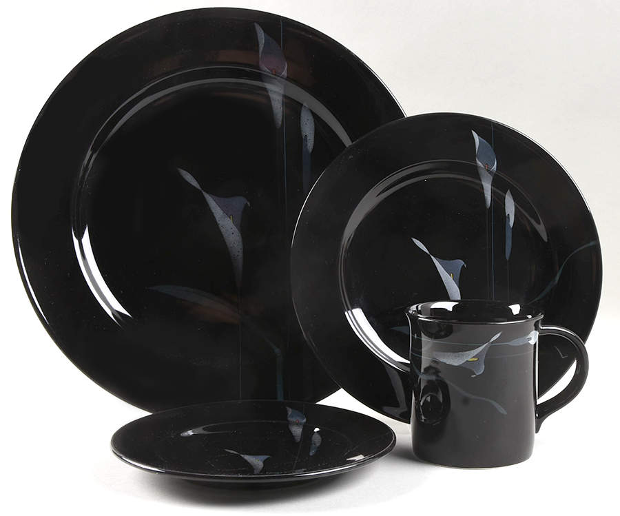 Opus Black 4 Piece Place Setting by Mikasa-1