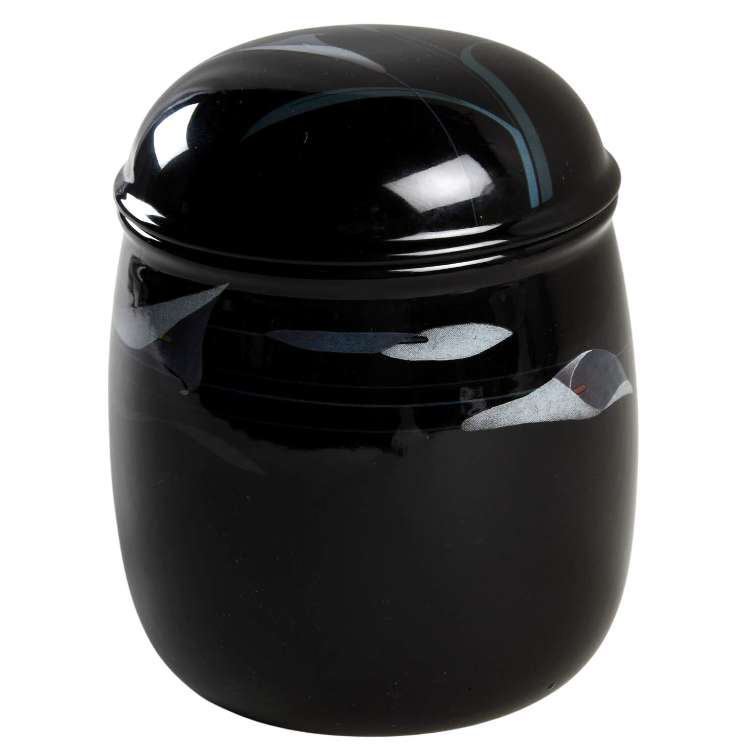 Opus Black Cookie Jar & Lid by Mikasa-1