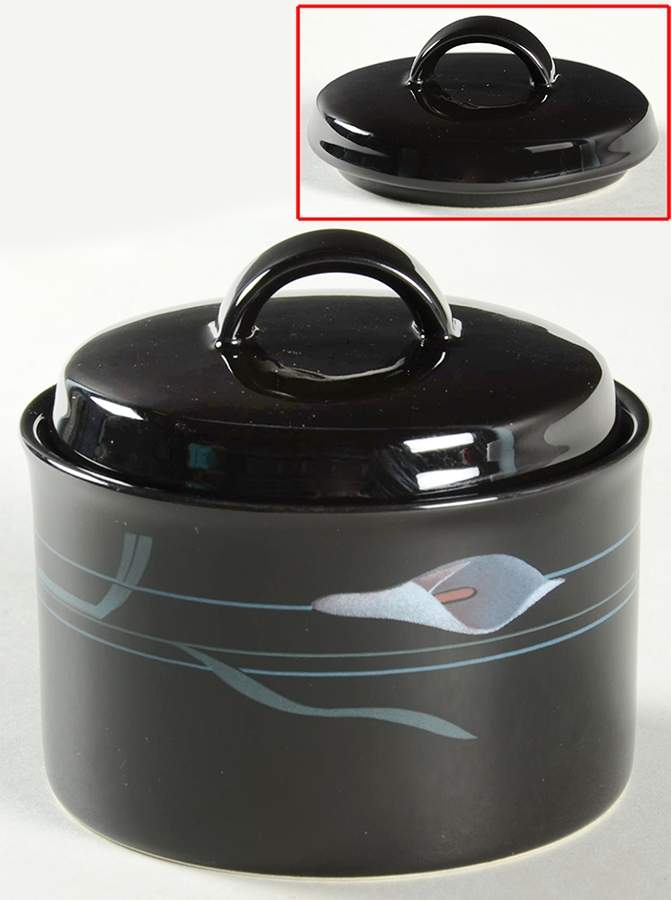Opus Black Sugar Bowl & Lid by Mikasa-1