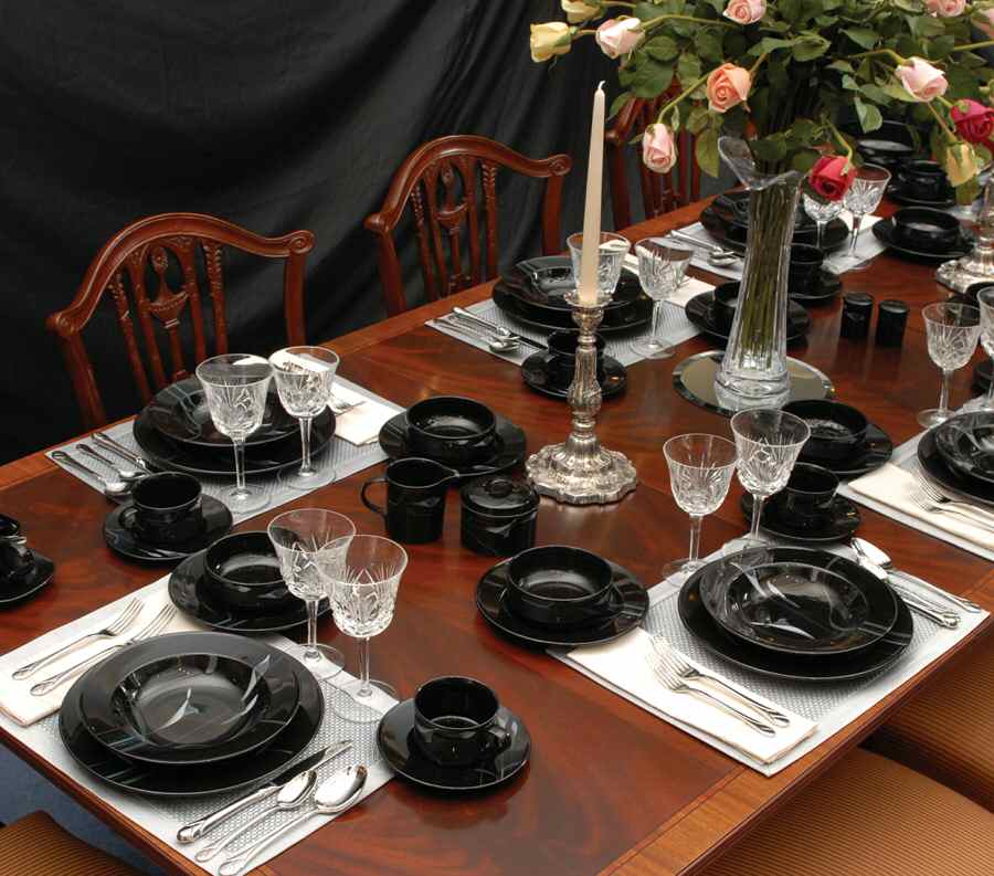 Opus Black 57 Piece Estate Set by Mikasa-1