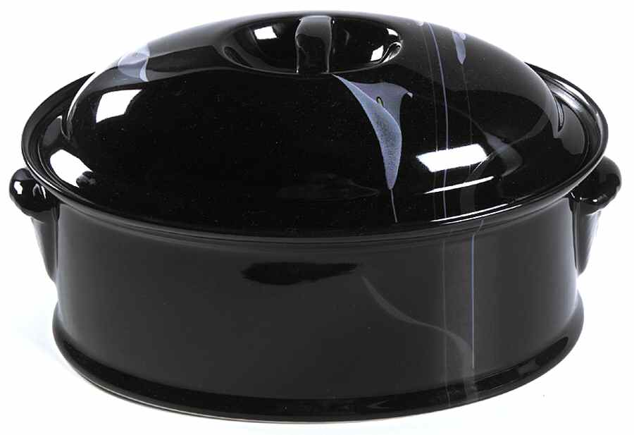 Opus Black 2 Quart Oval Covered Casserole by Mikasa-1