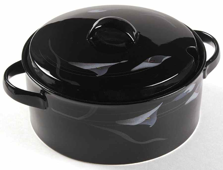 Opus Black Tureen &  Lid by Mikasa-1