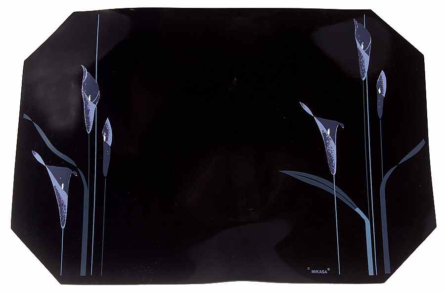 Opus Black Vinyl Placemat by Mikasa-1