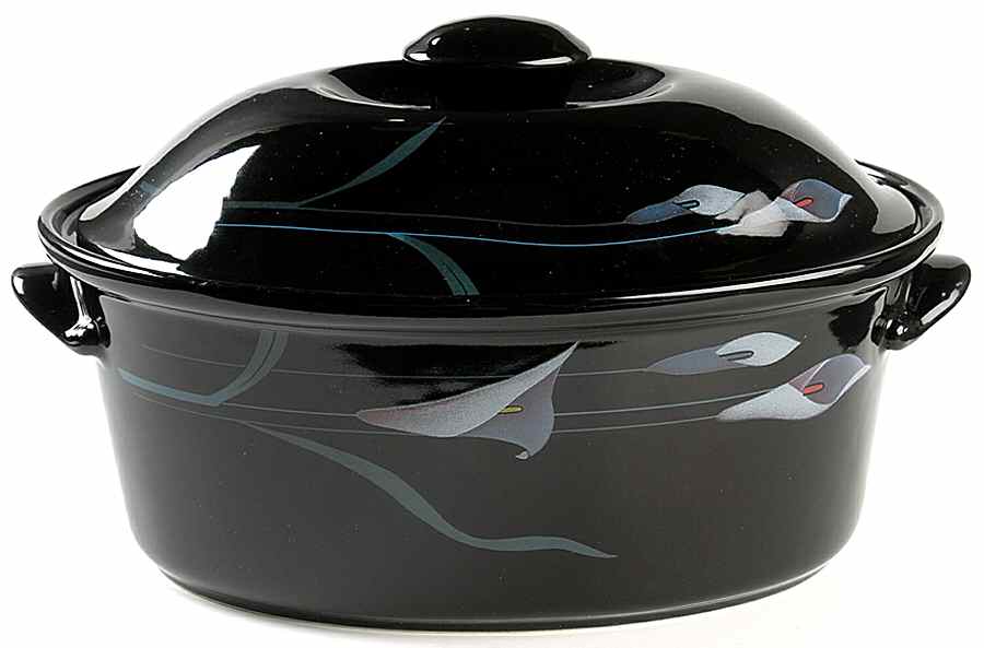 Opus Black 2 Quart Oval Covered Casserole by Mikasa-1