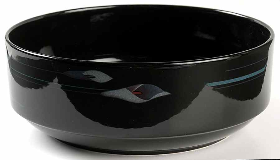 Opus Black 9" Round Vegetable Bowl by Mikasa-1