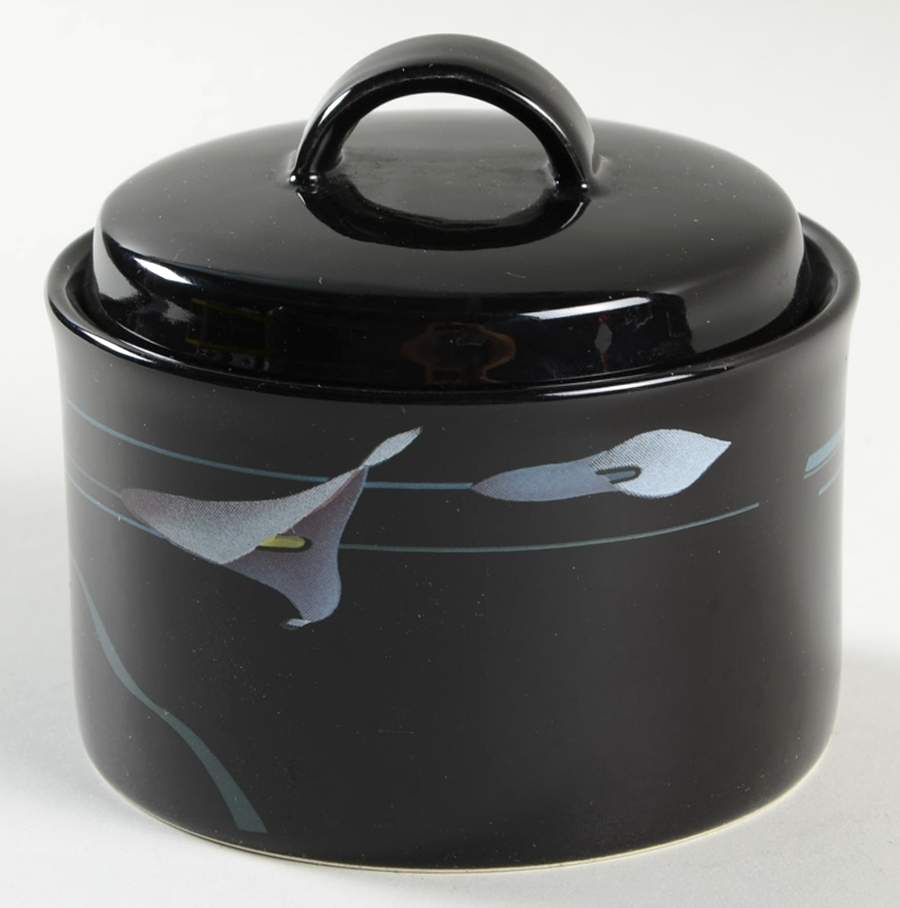 Opus Black Sugar Bowl & Lid by Mikasa-1