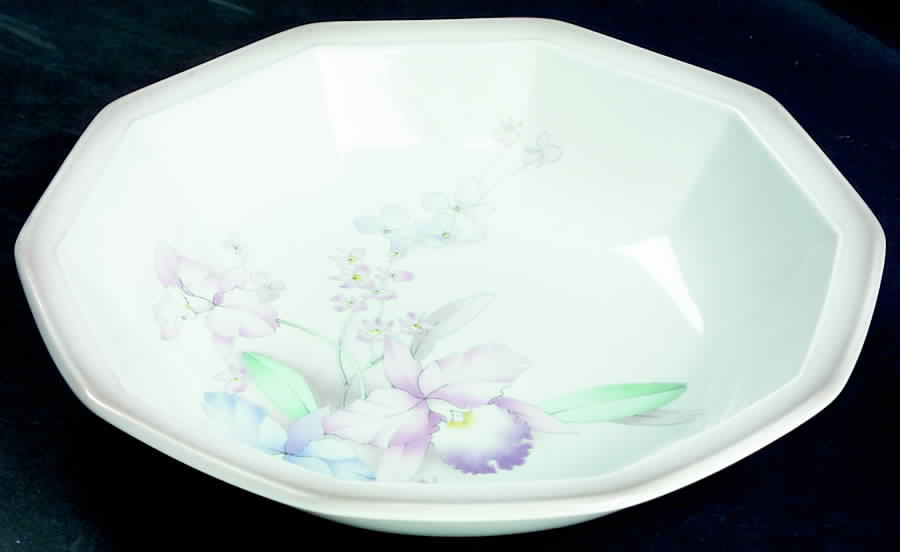 Orchids Rim Soup Bowl by Mikasa-1