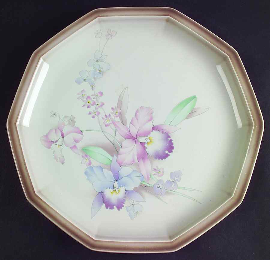 Orchids 12" Chop Plate (Round Platter) by Mikasa-1