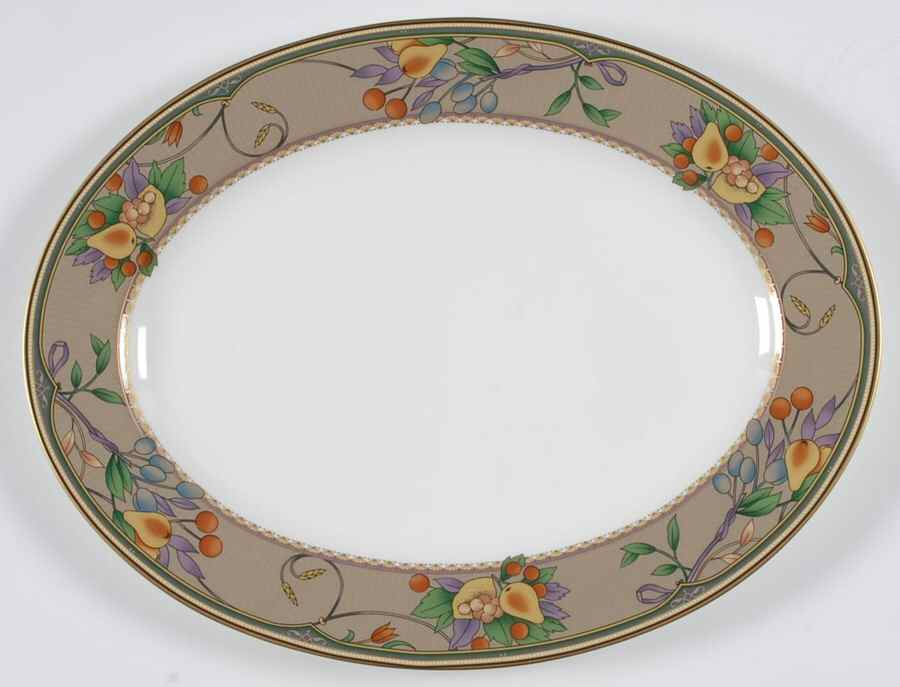 Orchard Legacy 14" Oval Serving Platter by Mikasa-1