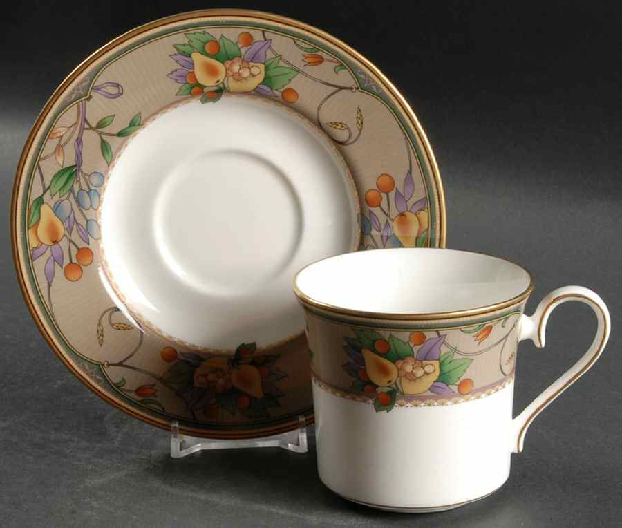 Orchard Legacy Flat Cup & Saucer Set by Mikasa-1