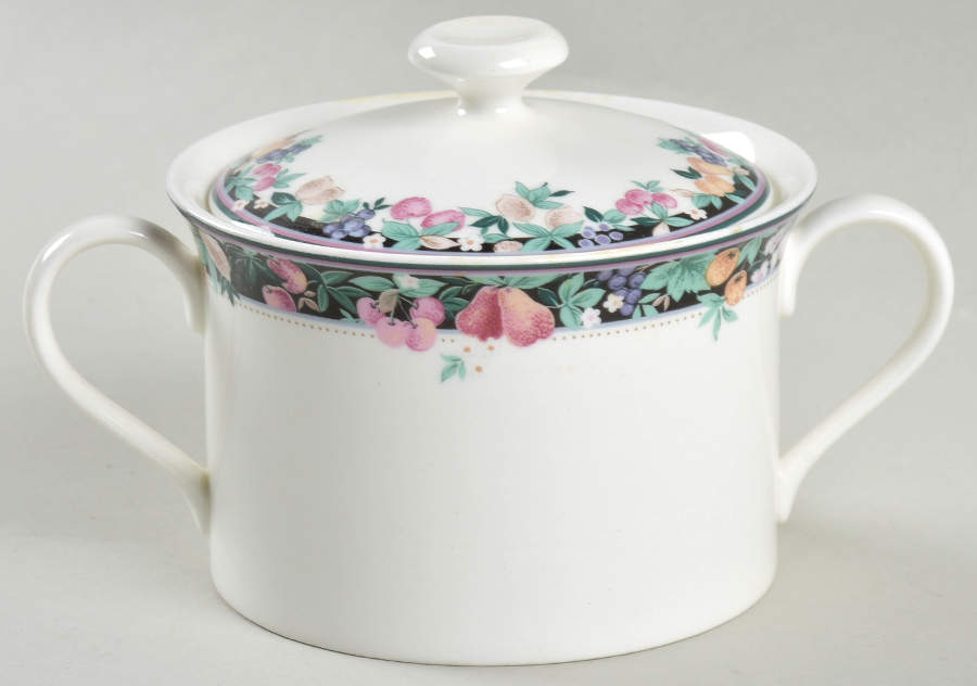 Orchard Mural Sugar Bowl & Lid by Mikasa-1