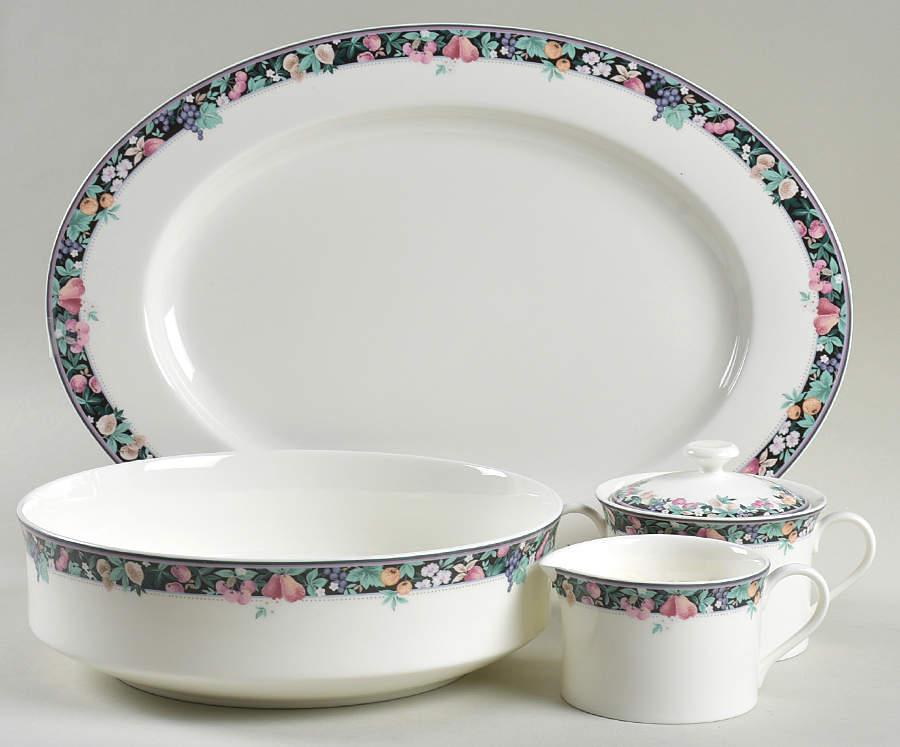 Orchard Mural 15" Oval Serving Platter by Mikasa-1