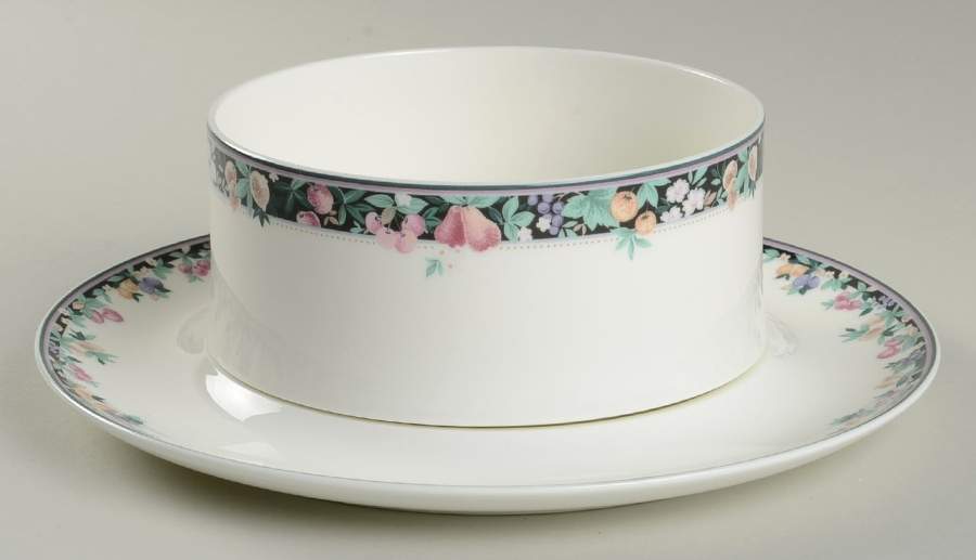 Orchard Mural Gravy Boat & Underplate by Mikasa-1