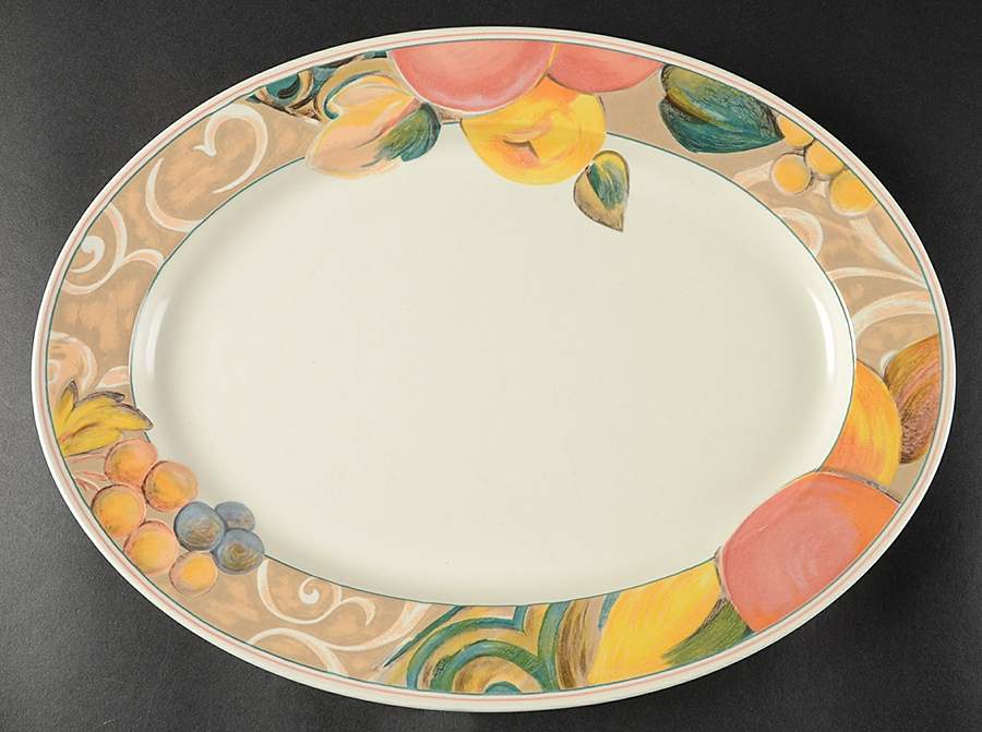 Orchard Odyssey 15" Oval Serving Platter by Mikasa-1