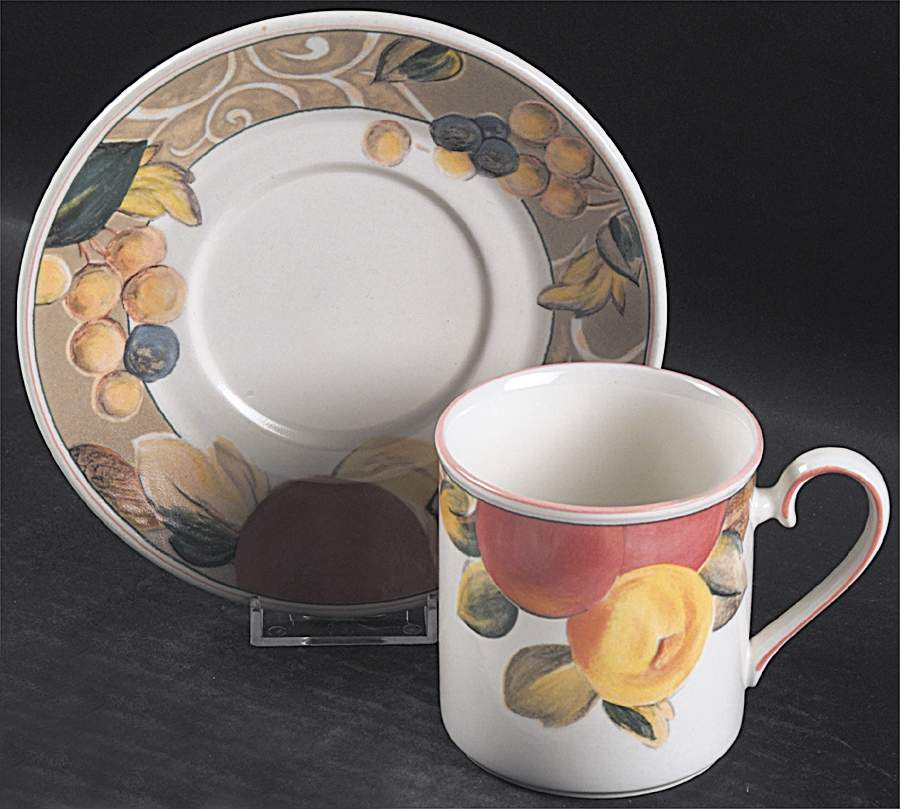 Orchard Odyssey Flat Cup & Saucer Set by Mikasa-1