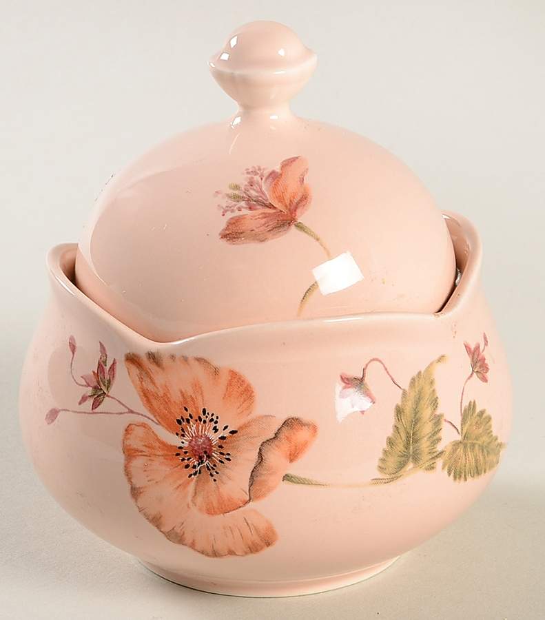 Oriental Poppy Sugar Bowl & Lid by Mikasa-1