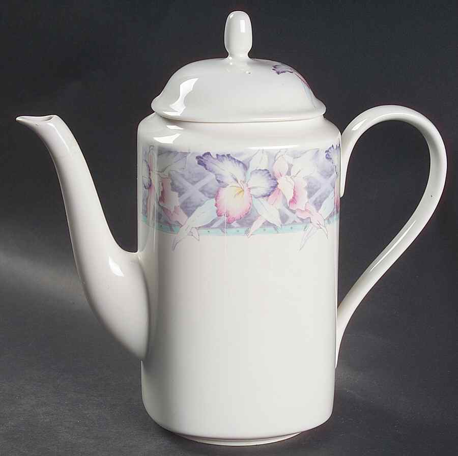 Orchid Spray Coffee Pot & Lid by Mikasa-1
